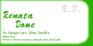 renata dome business card