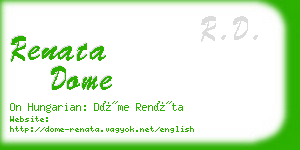 renata dome business card